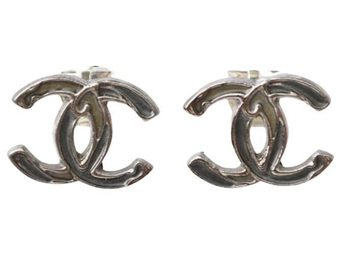 Logotipo de Chanel CC Plata Metal  ref.1279304