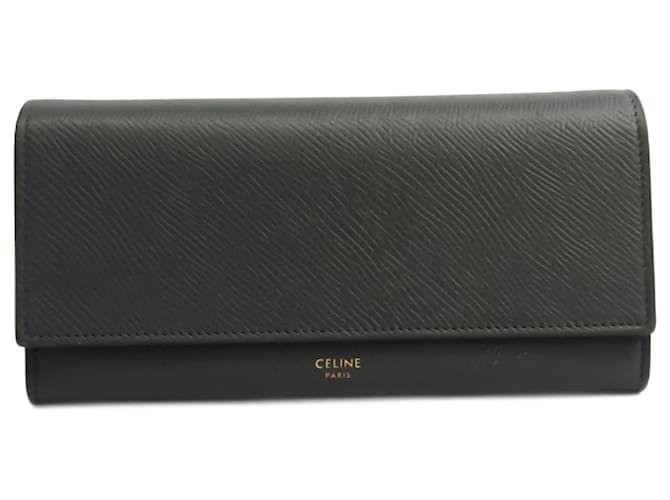 Céline Large Flap Wallet Grey  ref.1279314
