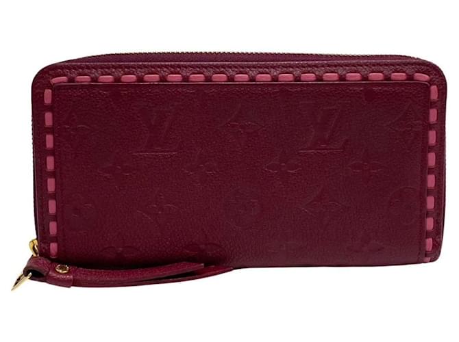 Louis Vuitton Zippy Wallet Cuir Bordeaux  ref.1279361