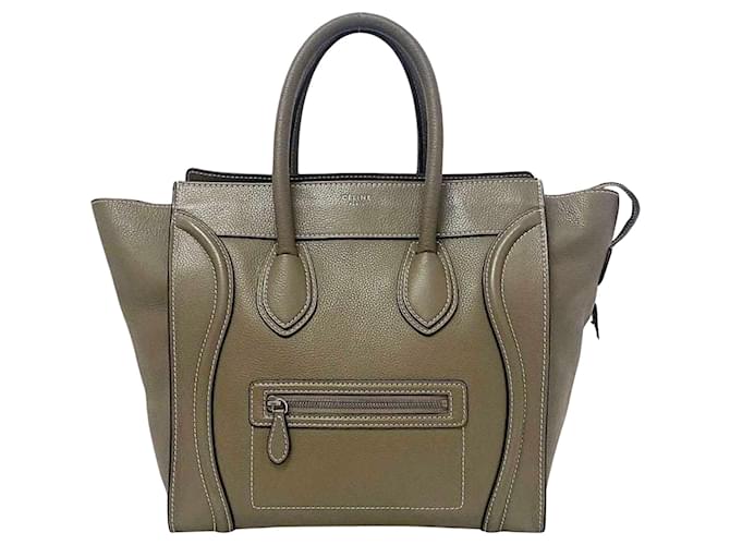 Céline Luggage Grey Leather  ref.1279412