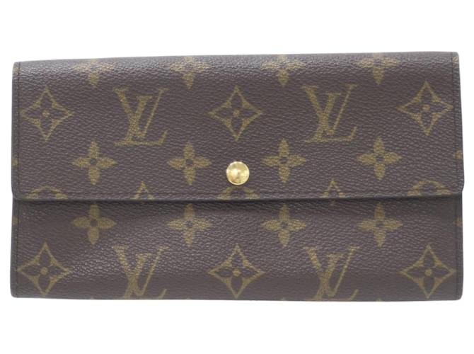 Louis Vuitton Portefeuille Sarah Brown Cloth  ref.1279421
