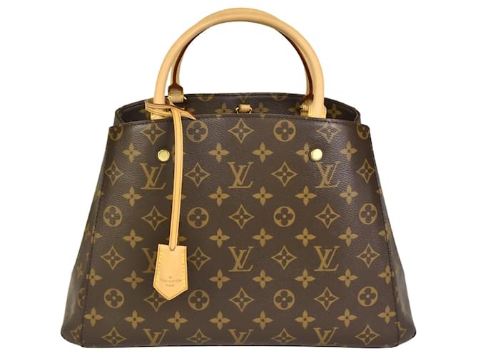 Louis Vuitton Montaigne Brown Cloth  ref.1279439