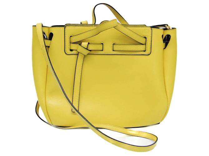 Loewe Lazo Yellow Leather  ref.1279560