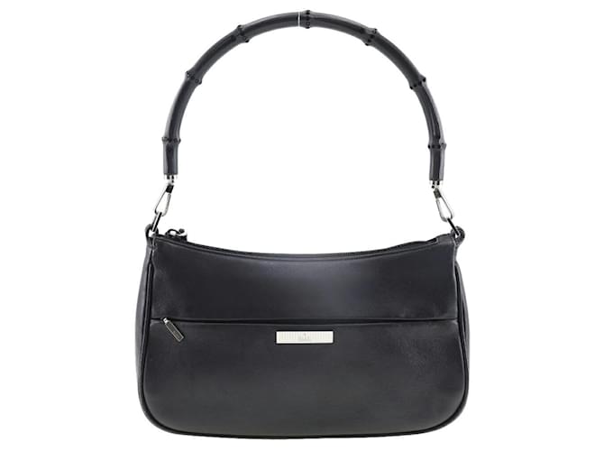 Gucci Bamboo Black Leather  ref.1279606