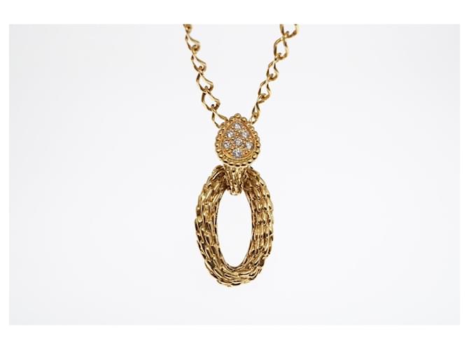 Boucheron 18K Yellow Gold Diamond Serpent Boheme Necklace Gold hardware  ref.1279834