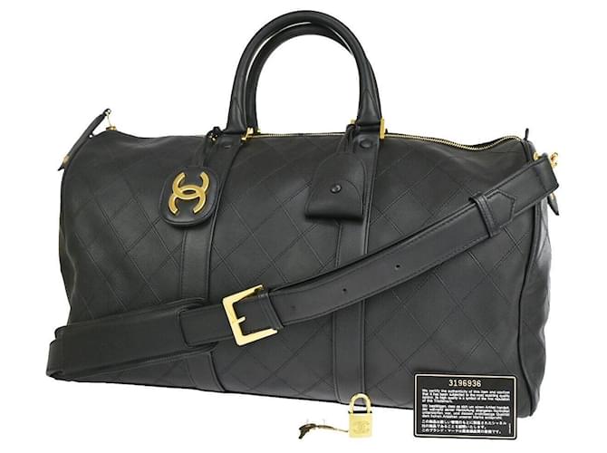 Chanel Matelassé Black Leather  ref.1279836