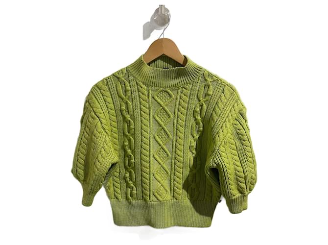 LOUIS VUITTON  Knitwear T.International S Wool Green  ref.1279919