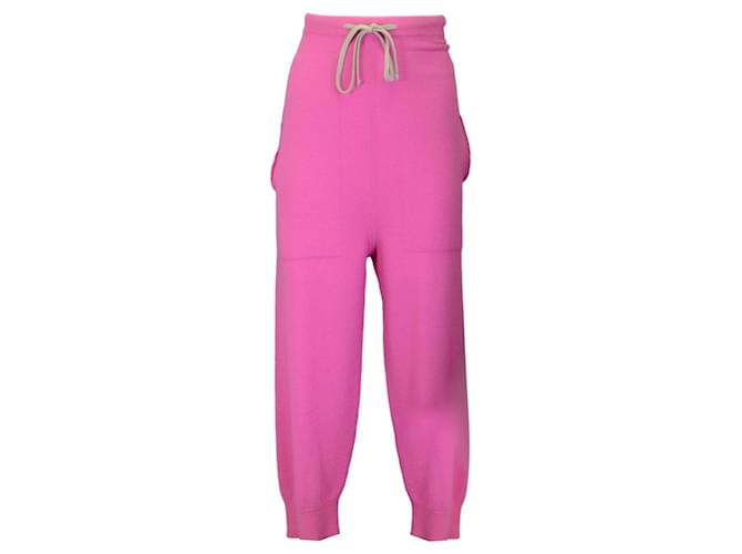 Autre Marque Rick Owens Hot Pink Cashmere Knit Track Pants  ref.1279933