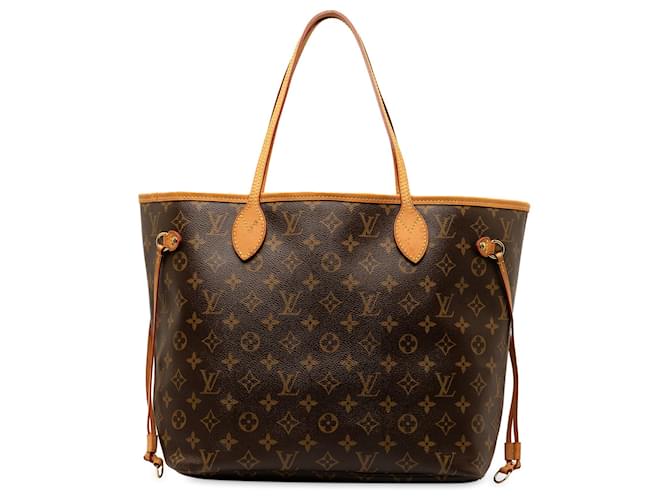 Brown Louis Vuitton Monogram Neverfull MM Tote Bag Leather  ref.1280011