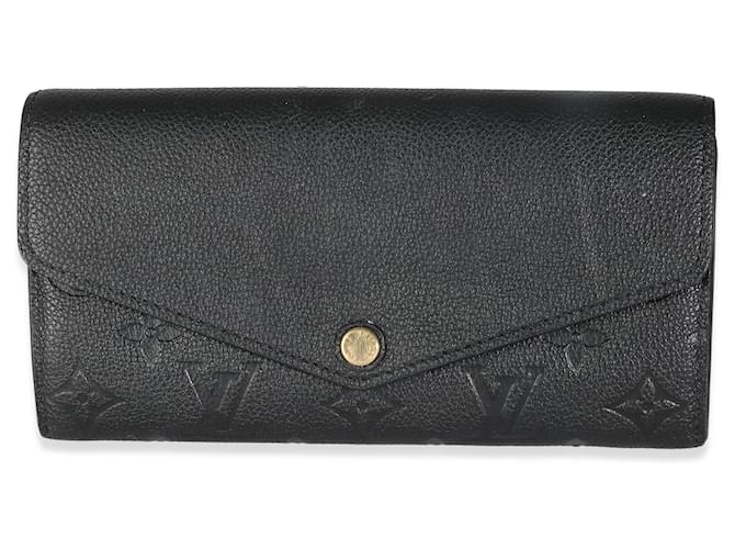 Portafoglio Louis Vuitton Sarah Monogram Empreinte nero Pelle  ref.1280049