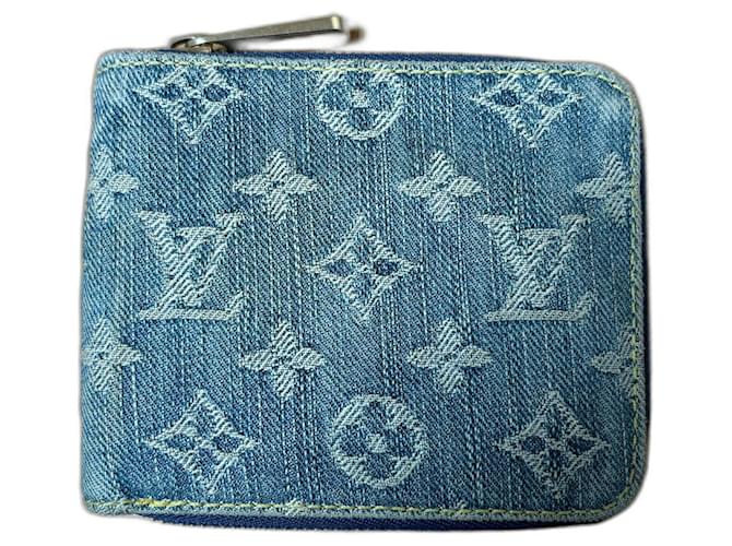 Louis Vuitton vintage denim wallet Light blue Cotton  ref.1280135