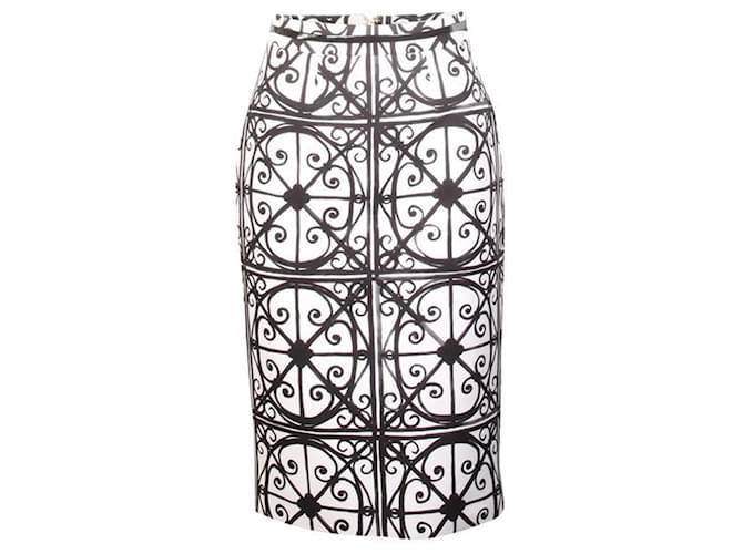 Autre Marque Black And White Print Midi Skirt Multiple colors  ref.1280177