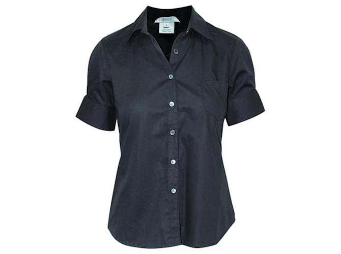 Autre Marque Camisa de manga corta de algodón negra Negro  ref.1280181
