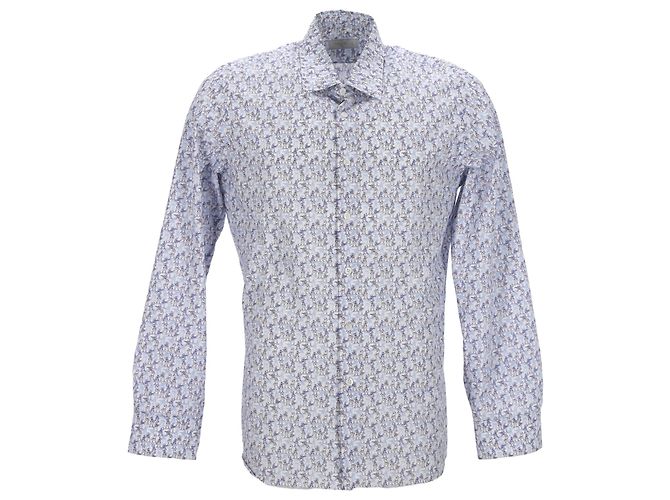 Camicia Prada Stampata in Cotone Multicolor Stampa python