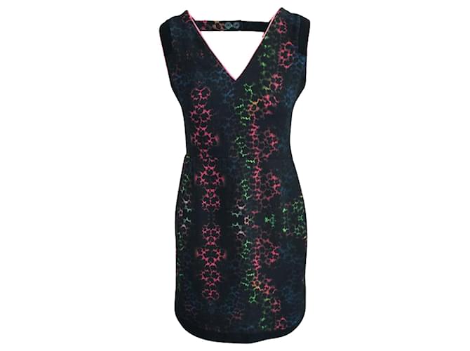 Autre Marque Kleid mit tiefem V-Ausschnitt Schwarz Polyester  ref.1280271