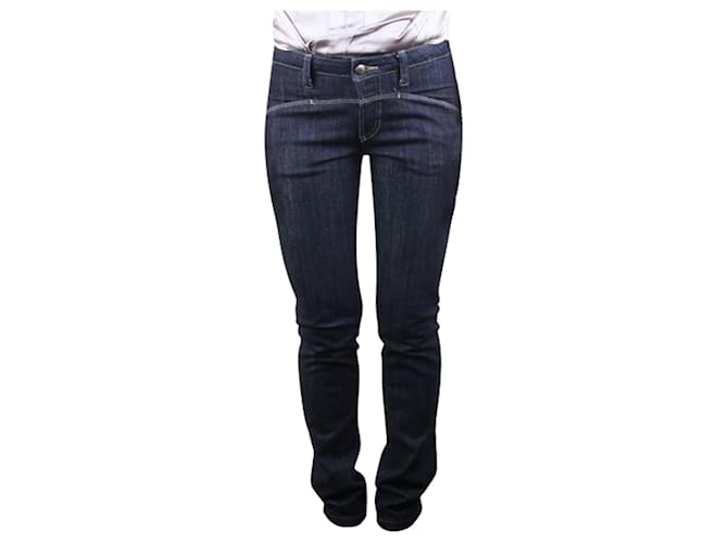 Autre Marque Skinny Jeans mit hoher Taille Blau Baumwolle  ref.1280290