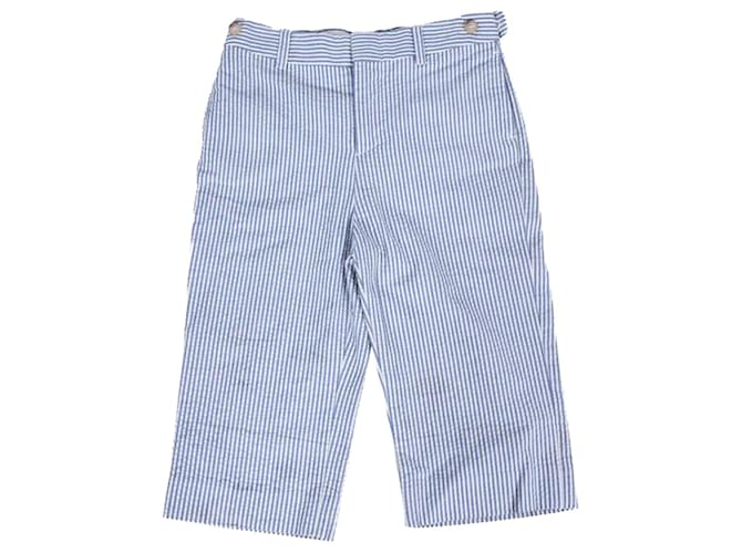 Autre Marque Pantalones Polo De Seersucker Azul Algodón  ref.1280292