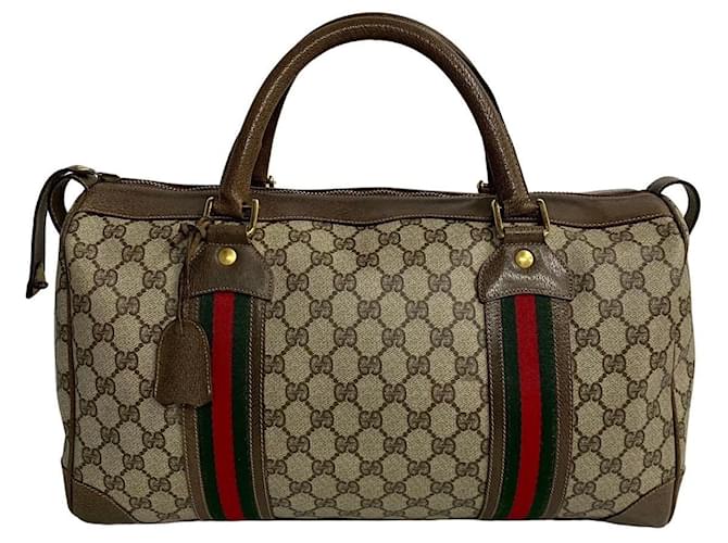 Gucci GG Canvas Web Boston Bag Cloth  ref.1280294