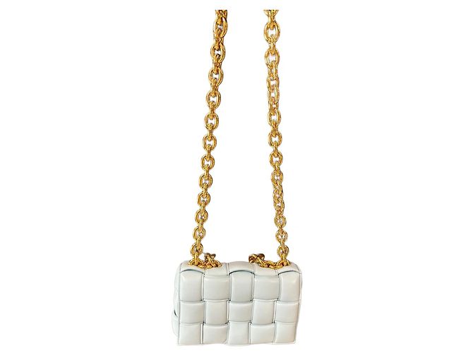 Bolsa Bottega Veneta Cassette de couro turquesa