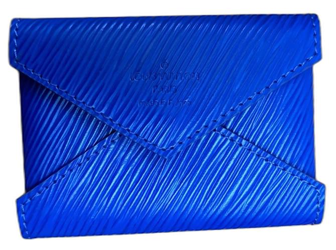 Louis Vuitton Kartenetui aus Epi-Leder Blau  ref.1280361