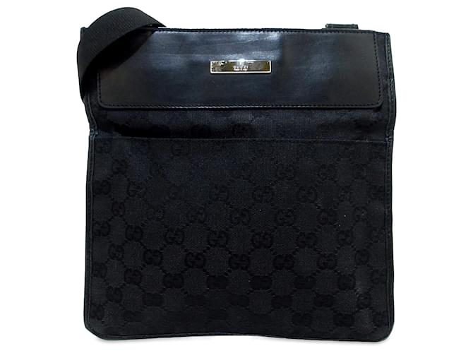 Gucci Black GG Canvas Crossbody Cloth Cloth  ref.1280429