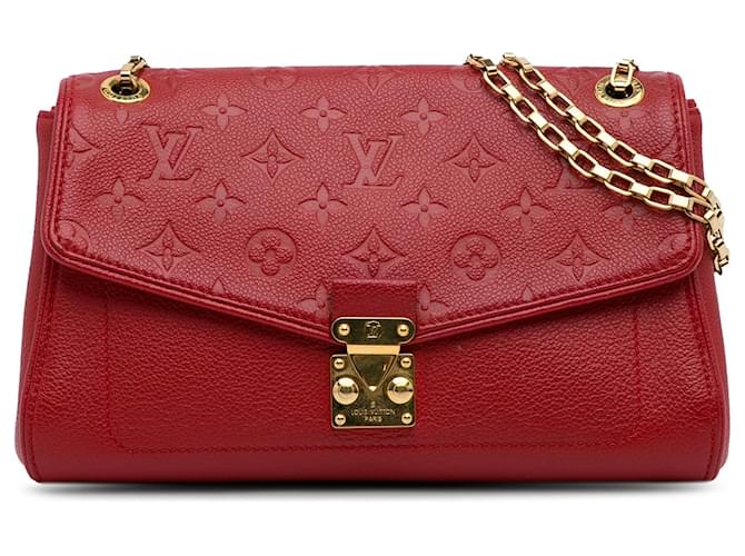 Louis Vuitton Red Monogram Empreinte Saint Germain PM Leather  ref.1280439