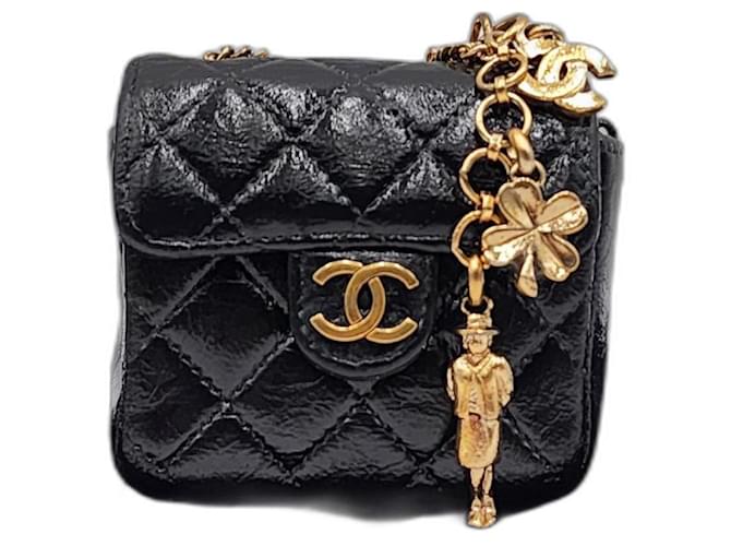 Chanel Timeless Classic Micro Flap Black Leather  ref.1280448