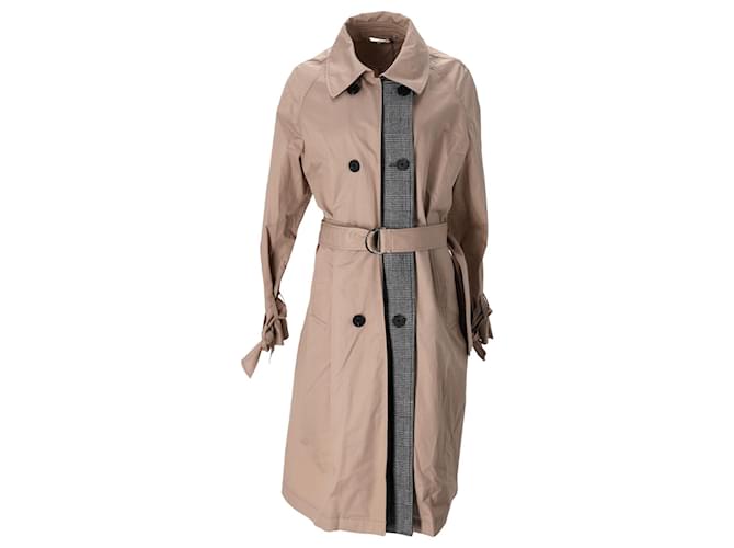 Tommy Hilfiger Trenchcoat mit Karomuster und Streifen für Damen aus khakigrüner Baumwolle  ref.1280453