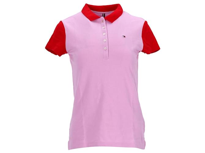 Tommy Hilfiger Polo Slim Fit para mujer en algodón rosa  ref.1280455