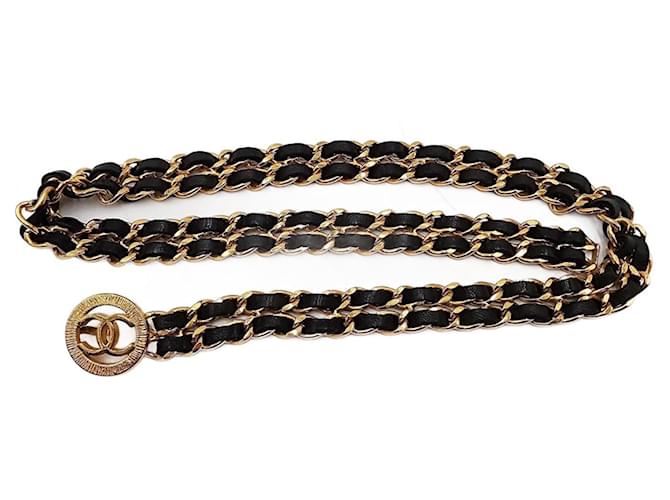 Cambon Chanel Coco Gold Double Link Chain Belt Gold hardware Metal  ref.1280537