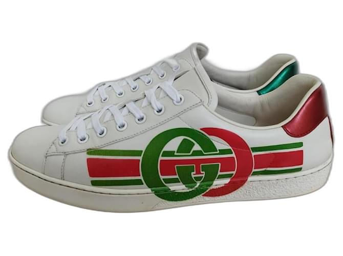 Gucci Sneakers Weiß Leder  ref.1280542