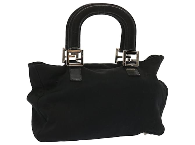 FENDI Hand Bag Nylon Black Auth 67349  ref.1280573