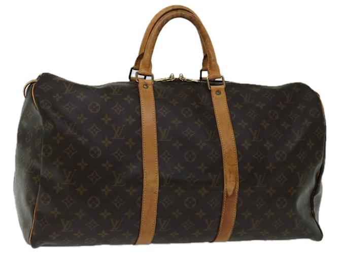 Louis Vuitton Monogram Keepall 50 Boston Bag M41426 LV Auth 55214 Cloth  ref.1280577