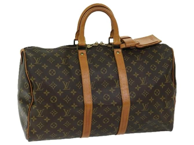 Louis Vuitton Monogram Keepall 45 Boston Bag M41428 LV Auth ki4095 Cloth  ref.1280612