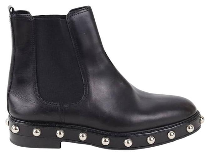 Red Valentino Leather boots Black  ref.1280664