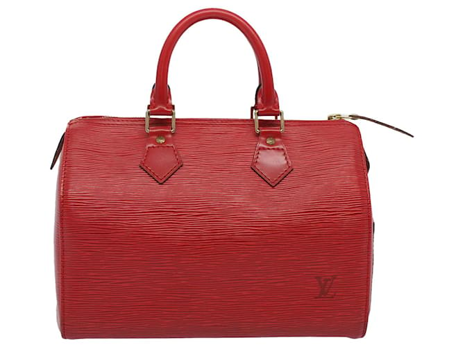 Louis Vuitton Speedy 30 Roja Cuero  ref.1280720