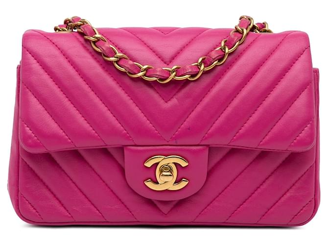 CHANEL Handbags Petite Boite a Chapeau Pink Leather  ref.1280750