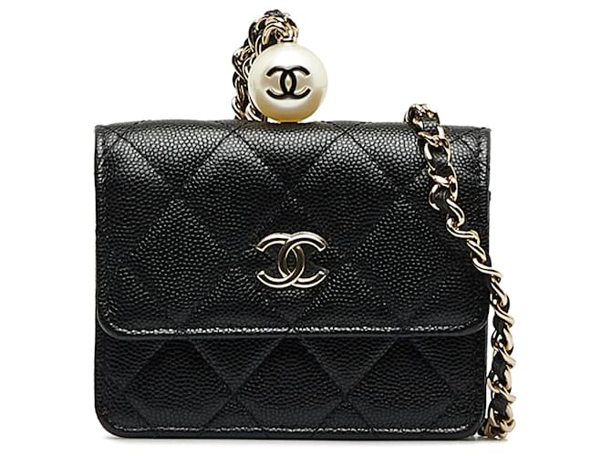 CHANEL Clutch bags Black Leather  ref.1280755