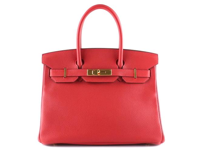 Hermès HERMES Handbags Birkin 30 Red Leather  ref.1280773