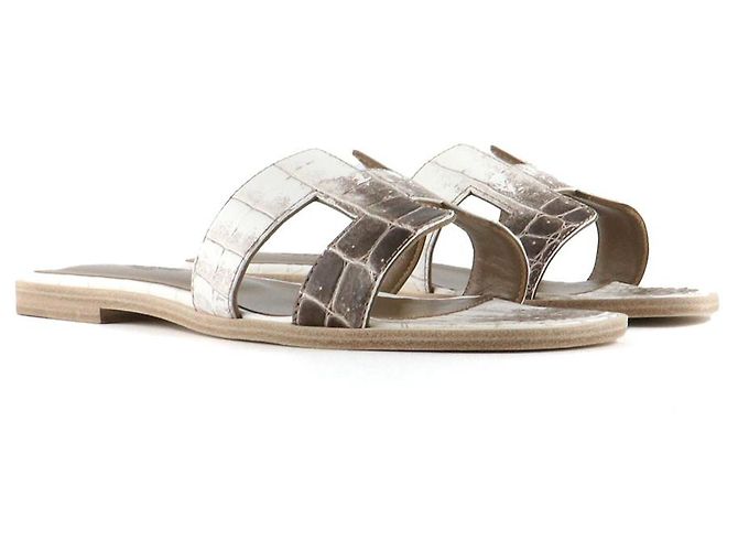 Hermès HERMES Sandals Oran White