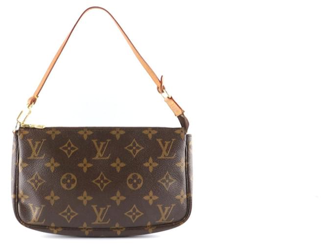 LOUIS VUITTON Handbags Pochette Accessoire Brown Leather  ref.1280864