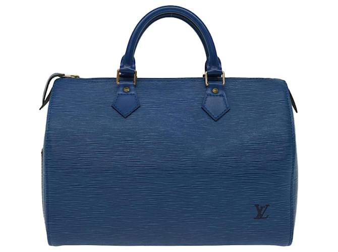 Louis Vuitton Speedy 25 Blue Leather  ref.1280986
