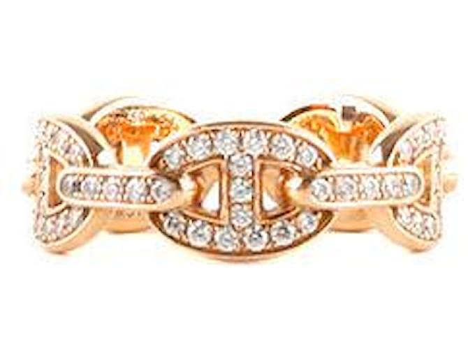 Hermès HERMES Rings Chaine d'Ancre Enchainee Golden  ref.1281084