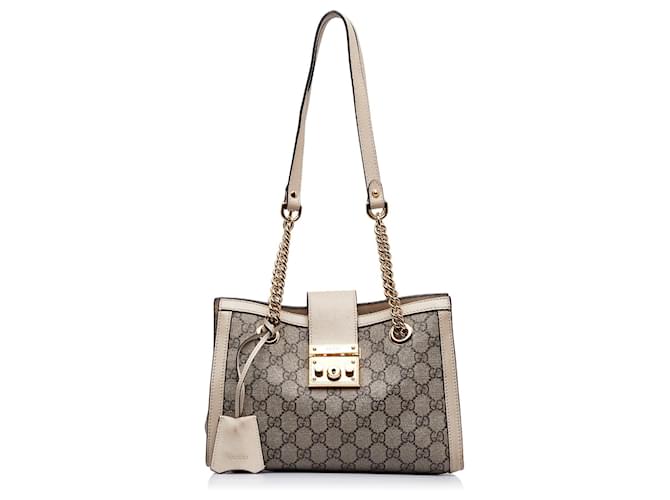 GUCCI Handbags Trendy CC Top Handle Brown Linen  ref.1281237