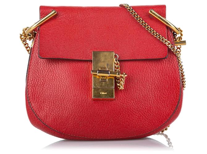 Drew Chloé CHLOE Handbags Kelly 32 Red Leather  ref.1281246