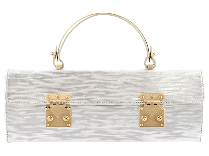 LOUIS VUITTON Handbags Pochette Accessoire Silvery Leather  ref.1281284
