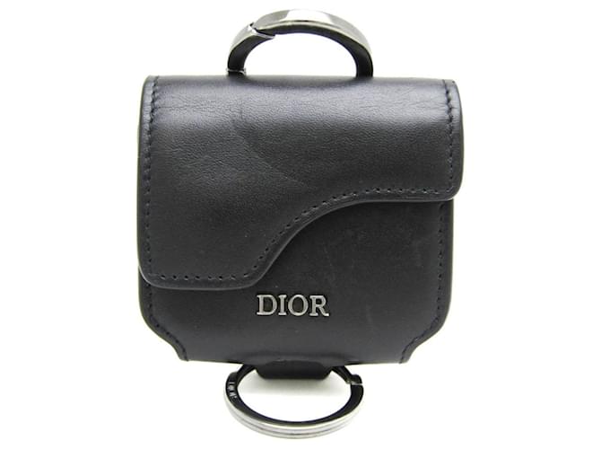 Dior Airpods Black Leather  ref.1281317