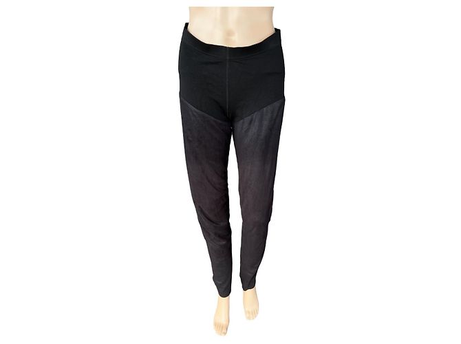 Leggings Marc Cain efecto cuero negro