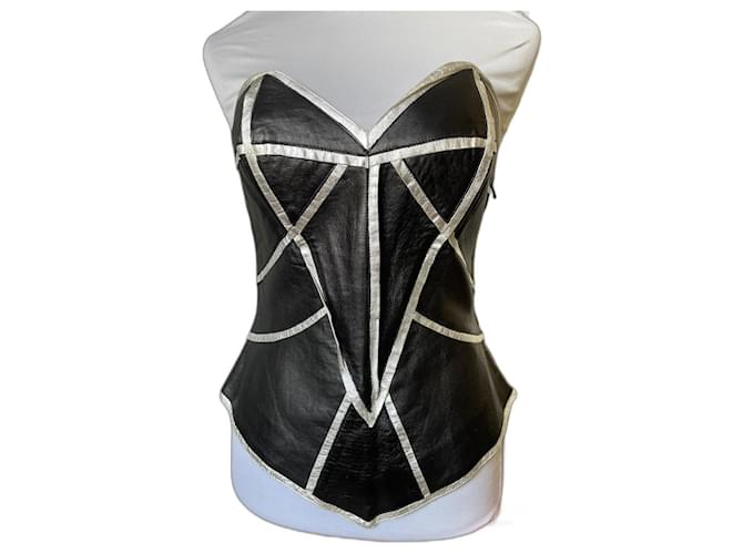 Thierry Mugler Tops Black Leather  ref.1281346