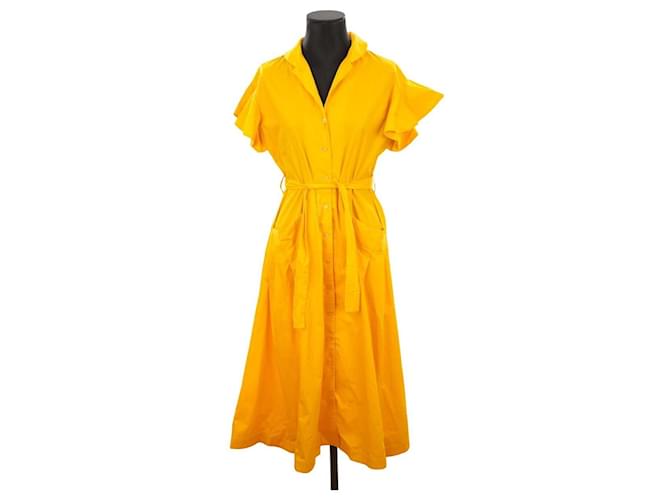Tara Jarmon Vestido amarillo Viscosa  ref.1281366